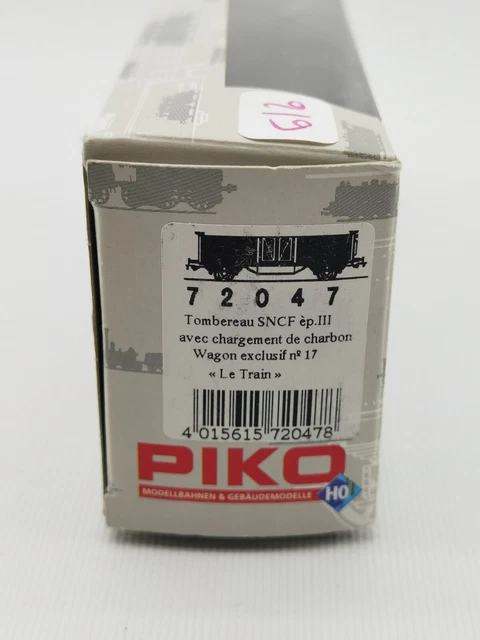 PIKO 139071 HO - Tombereau Ridelles Métalliques Ivrée UIC Ep Iii Sncf Piko Rda Fr Id25673