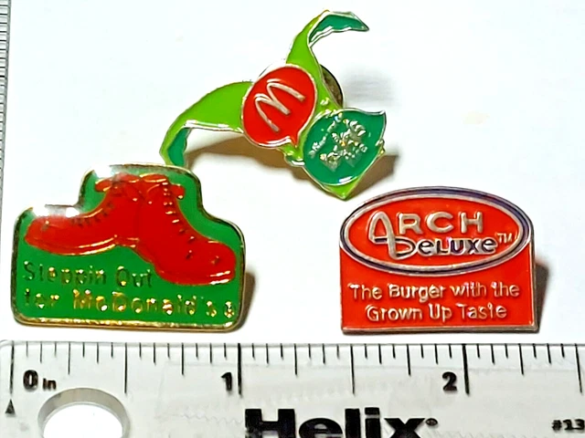 McDonald's Lot of 3 Lapel Pins (03)(041123)