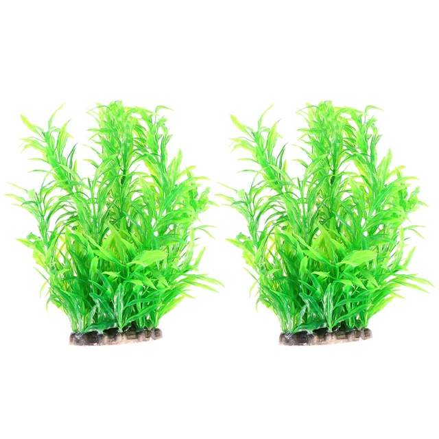 Erba acquatica plastica erba acquario artificiale decorazione 2 pz