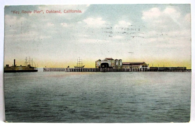 1909 Postcard Key Route Pier, Oakland Ca