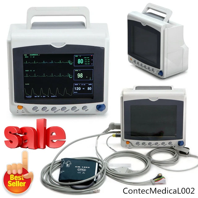 Moniteur Patient Vétérinaire Portable 5,5" - 6 Paramètres (ECG, SpO2, Tension, Etc.)