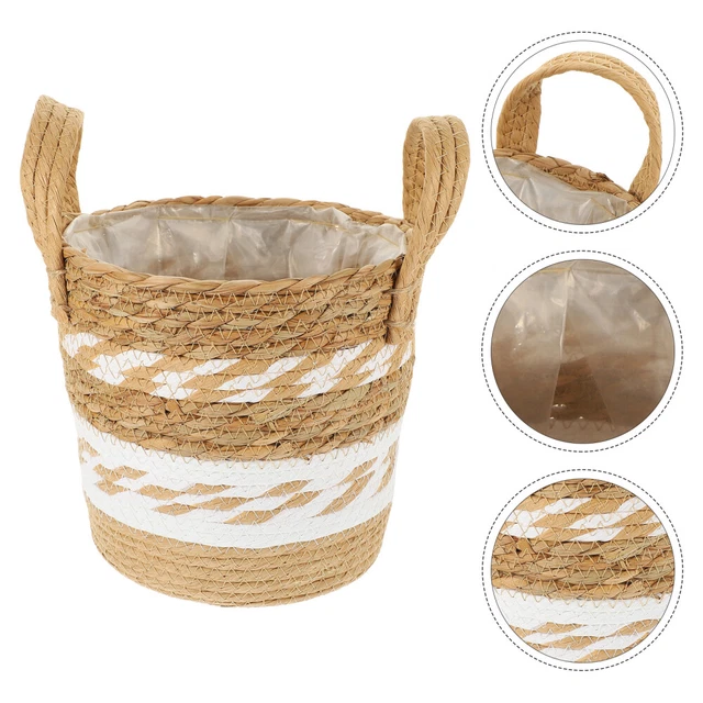 Cesto Portafiori In Rattan A Mezzaluna Con Manico – Decoro Rustico Per Matrimonio, Picnic O Giardino