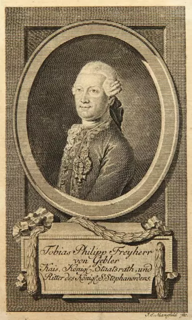 J. MANSFELD (1739-1796), Staatsmann Ph. von Gebler (*1720), KSt. Klassizismus