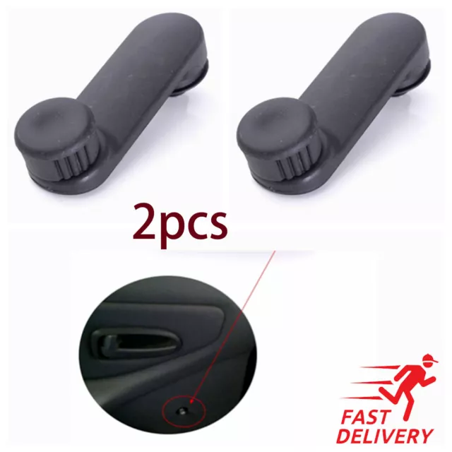 2x 9160844 Window Winder Handle For Vauxhall Opel Vivaro Renault Traffic Master