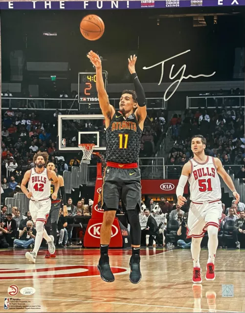 Trae Young Autographed Signed NBA Atlanta Hawks 16x20 Photo James Spence JSA COA