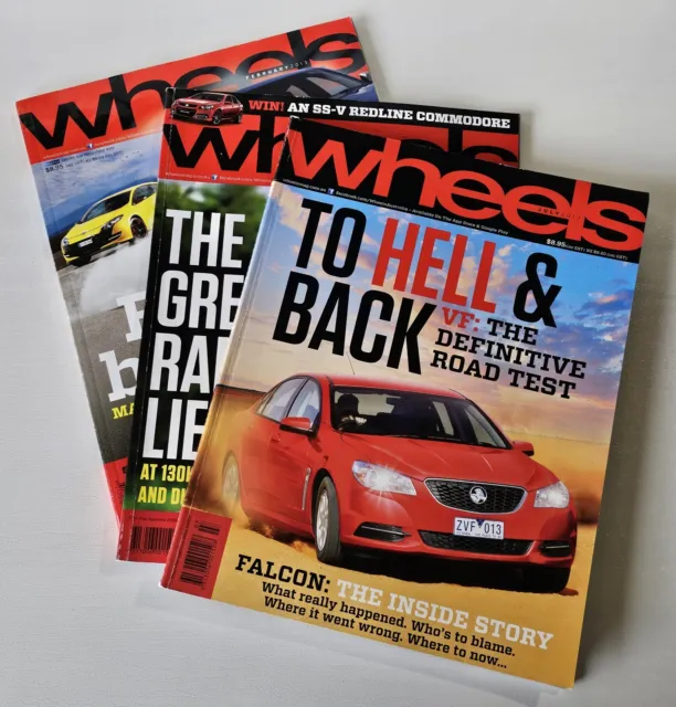 Wheels Car Magazines Australia February July & October 2013 Bundle