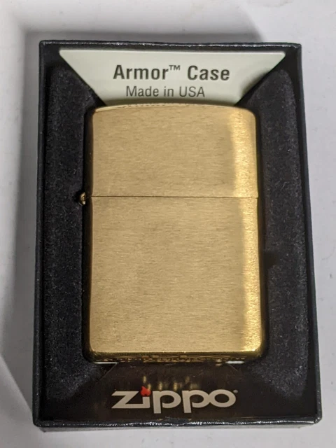 Zippo 2018 Brass Finish Armor Case Lighter Unfired In Box Bb32