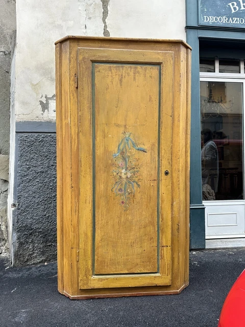 Angoliera Antica Laccata Piemonte Xviii Secolo Mobile Angolo Antiquariato