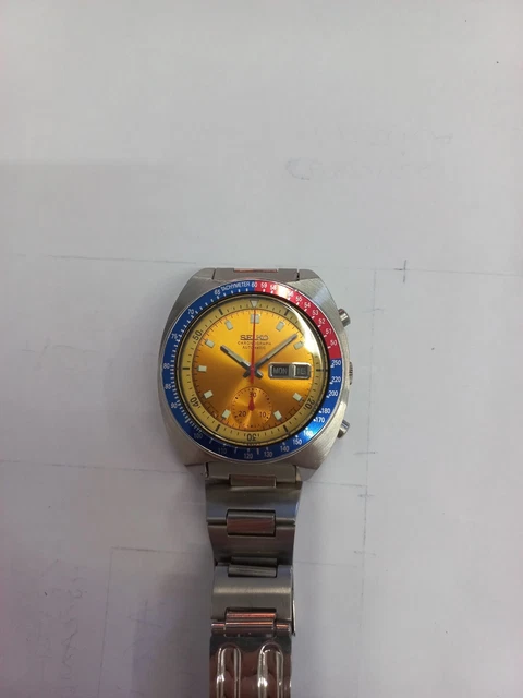 Seiko Pogue Yellow Dial ref. 6139-6002 Chronograph in buone condizioni