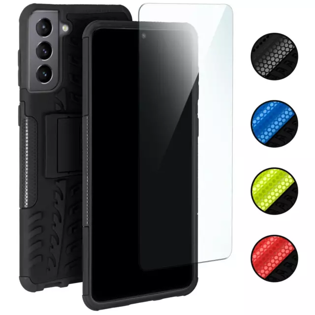 Handy Hülle für Samsung Galaxy S21 Plus Panzer Case Cover Bumper mit Schutz Glas