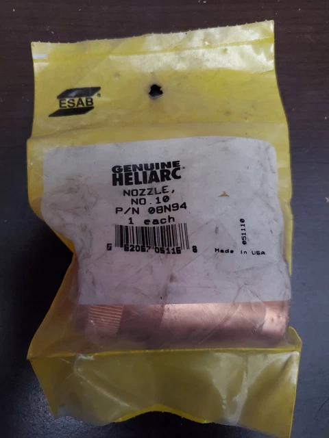 ESAB Heliarc 08N94 No.10 Nozzle for HW-12, Qty.1