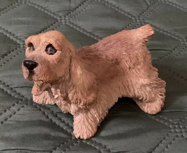 Brown Cocker Spaniel Figurine, Resin