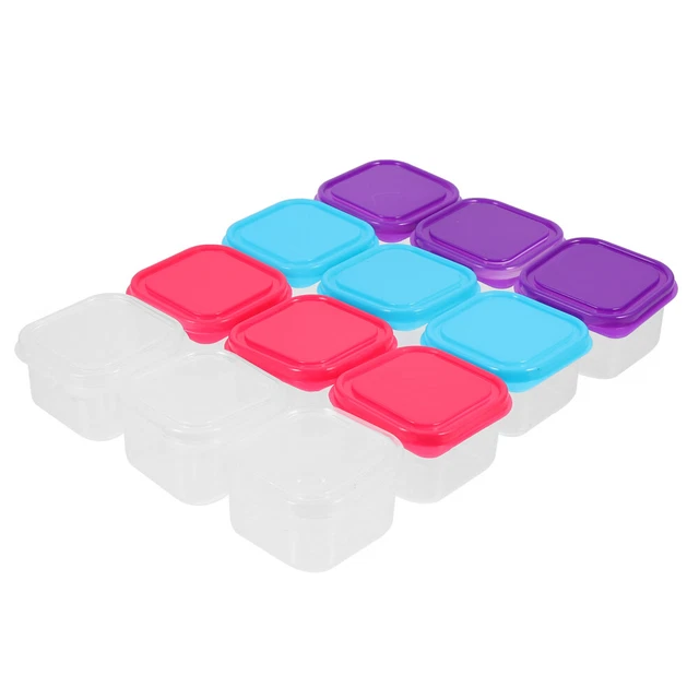 12 Pcs Food Lock Containers Crisper Salad Container Fridge Refrigerator