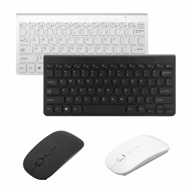 Kabellose Tastatur und Maus Set PC Wireless Keyboard mit Drahtlose USB Mause DE