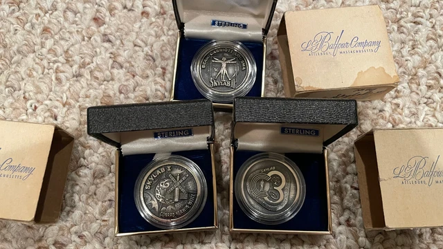 Balfour SKYLAB Mission Medals - COMPLETE SET - SILVER! Balfour SKYLAB Mission Medals - COMPLETE SET - SILVER!