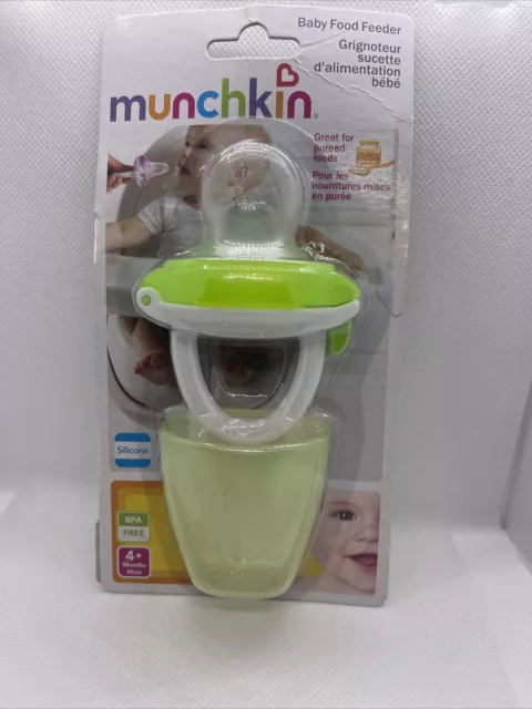 Munchkin Baby Food Feeder with Cap Green NIP