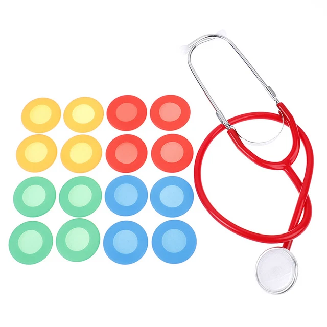 4Pcs/set Portable Soft  Silicone Stethoscope Diaphragm Head Cover Accessor^GU