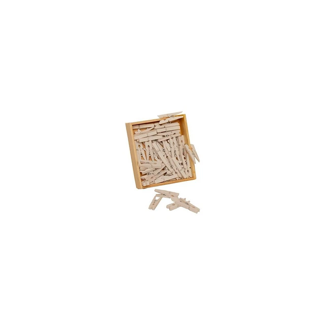 JAM Paper Wood Clip Clothespins Medium 1 1/8 Inch White Clothes Pins 2230719109