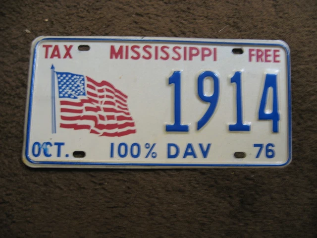 US Mississippi, License Plates, Automobilia, Transportation