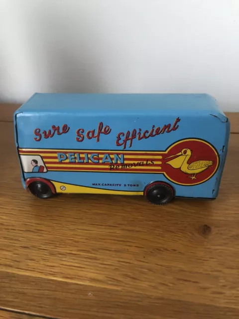 Rare 1950s Pelican Removals Van by Wells Brimtoy