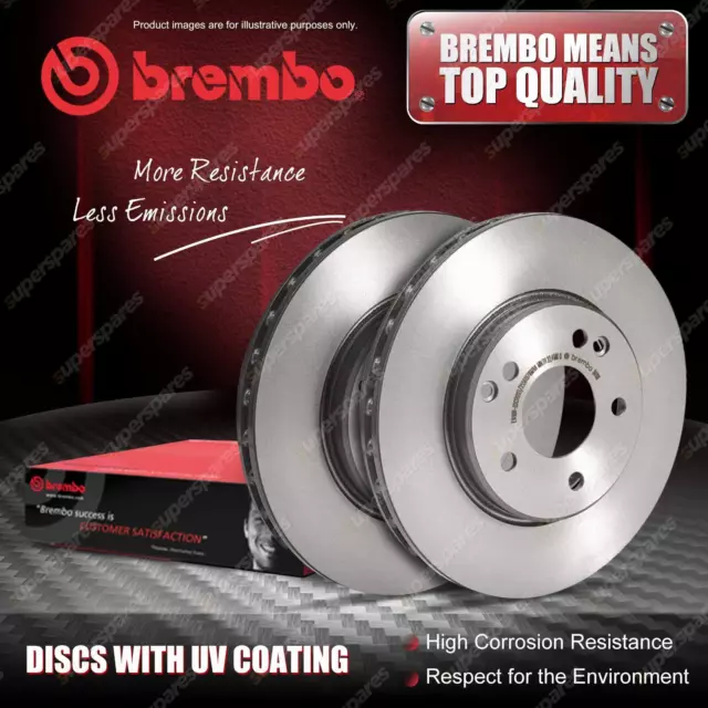 2x Front Brembo UV Coated Disc Brake Rotors for Renault Clio Megane -Sport Pack