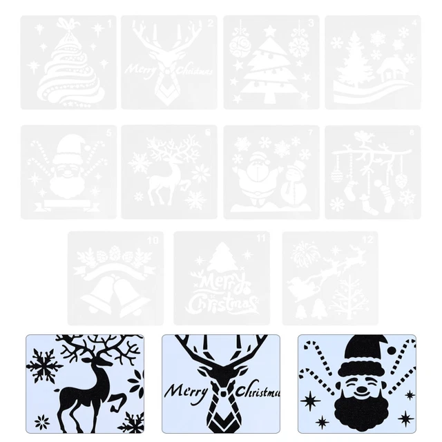 Grand Pochoir Noel Fenetre HOWAF 16 Pièces Noël Pochoir Kit De Dessin Au Pochoir En Plastique Pochoirs Noël Grand Pochoir Noel Fenetre HOWAF 16 Pièces Noël Pochoir Kit De Dessin Au Pochoir En Plastique Pochoirs Noël