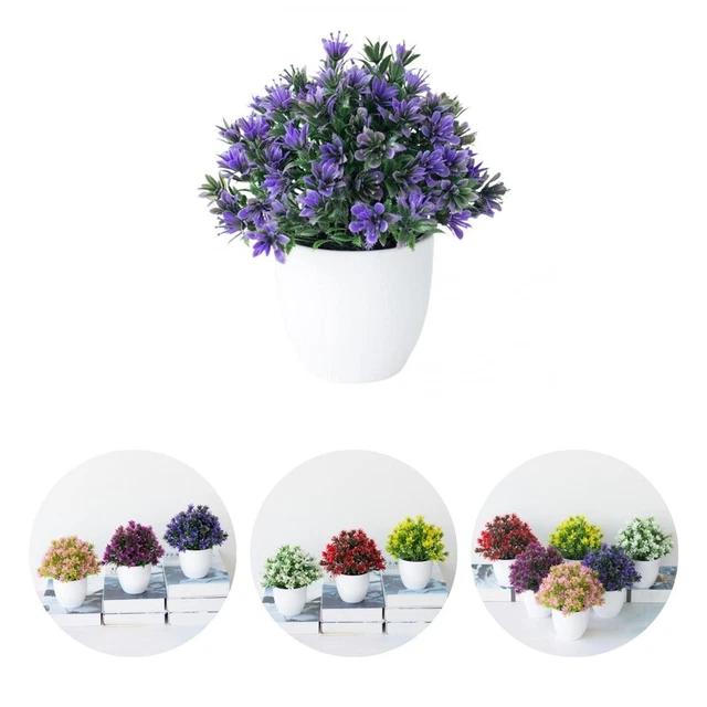 Flor en maceta artificial duradera buen aspecto flores decorativas artificiales