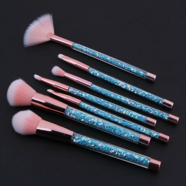 7pc Professionale Trucco Set Pennelli Polvere Contorno Ombretto Lusso Strumento