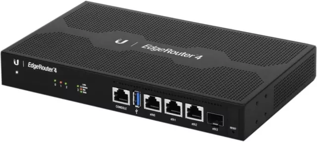 UBIQUITI NETWORKS EDGEROUTER 4 10/100/1000 Mbps Ethernet Ports IrDA ...