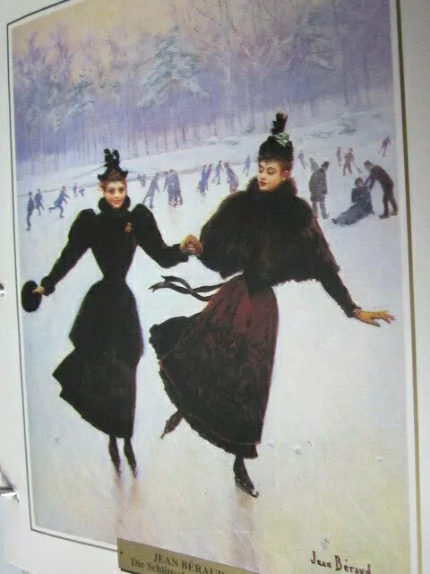 Kunstdruck Romantik Lean Bèraud Les Patineuses Schlittschuhläuferinnen 1910