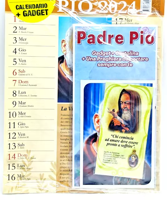CALENDARIO LA STORIA Di Padre Pio Con Gadget 2024 32X24 EUR 13,90