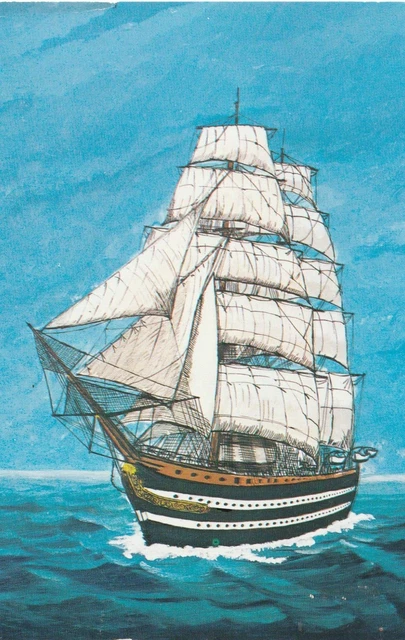 Amerigo Vespucci Italy 330° Fully Rigged Training Ship Painting by Frank P Zaso