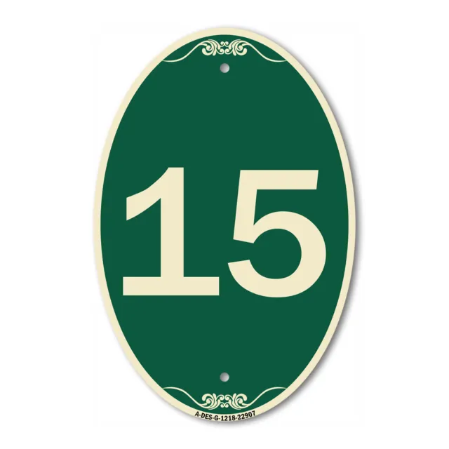 SignMission Designer Series Sign - Sign with Number '15 12" x 18" Aluminum Sign