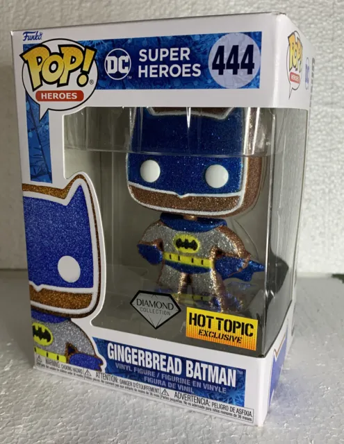 Funko Pops! DC Heroes Gingerbread Batman (Diamond) #444 Hot Topic Exclusive