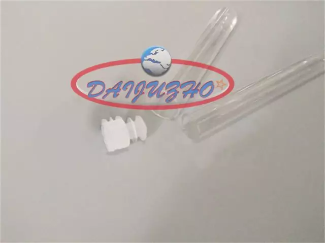 13PC plastic test tubes (100mm x 16mm) push cap and round bottom tube