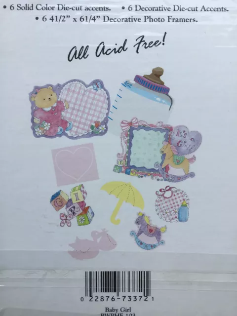 RARE & NEW Remember When Scrapbook BABY GIRL & BABY BOY DIE-CUTS Acid Free Paper 3