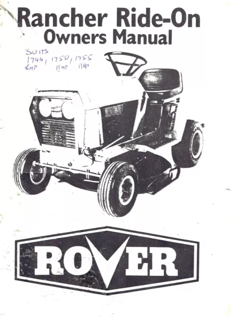 Rover mower deals manual