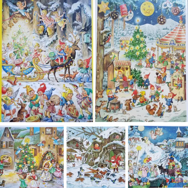 German Advent Calendar Retro Style Christmas Advent Calendar Angels Elves Choose