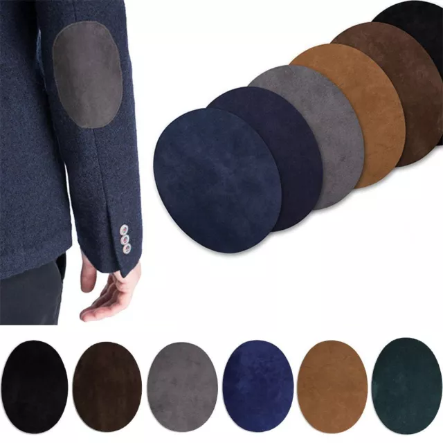 POP Suede Leather Iron-on Oval Elbow Knee Patches DIY Repair Sewing Applique_