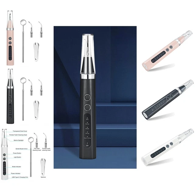 1 set scaler ad ultrasuoni LED integrato per la cura dentale denti macchia placca di calcolo