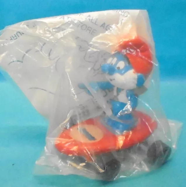 HARDEE'S smurf PAPA Schlumpf auf Skateboard mit Aufkleber Applause MiB OVP