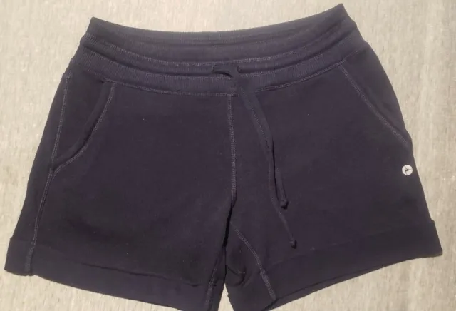 90 Degree Reflex womens soft drawstring shorts with pockets Blue size S