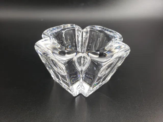 Orrefors Crystal Candle Votive Holder, 3 3/4" Sq, Made in Sweeden