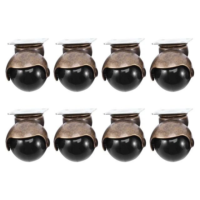 Confezione da 8 piastre di copertura rotante rulli a sfera con cappuccio bronzo antico (1,5 zollT9W7