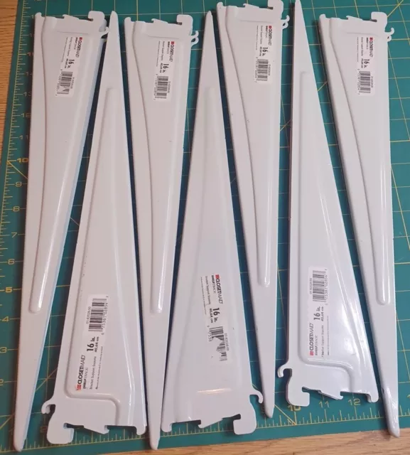 Lot Of 7 Closetmaid 2854 Wire Shelving Bracket, 16"