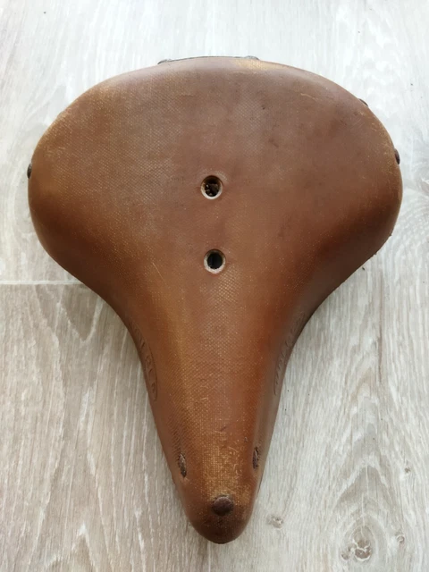 Selle De Vélo Vintage Wolber – Cuir D'Occasion Pour Vélo De Route Ou Randonneuse
