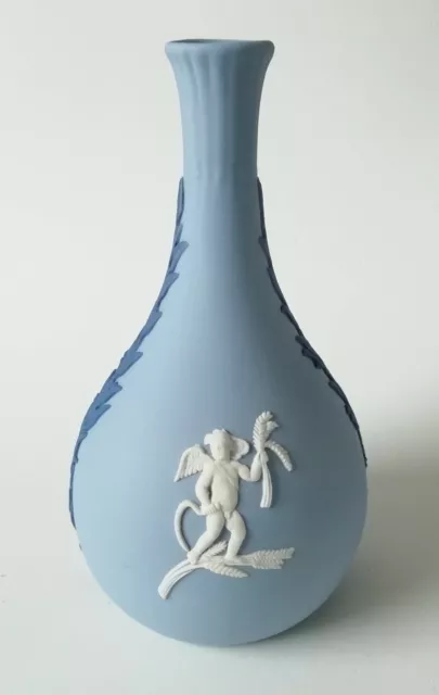 Wedgwood Jasperware Tricolour Vase Cherub
