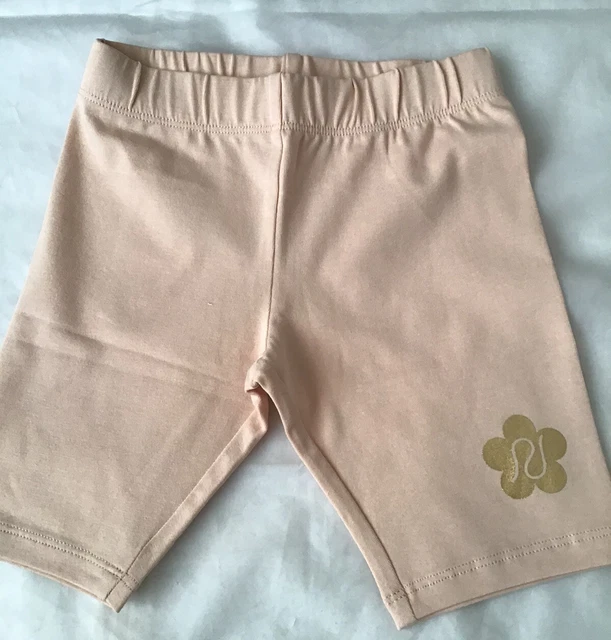 River island mini girls aged 4-5 years beige plisse cycling shorts set BNWT 6