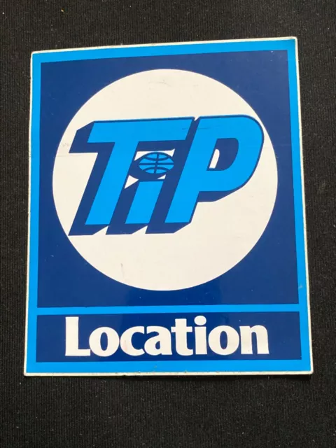 Autocollant sticker vintage publicitaire Tip Location