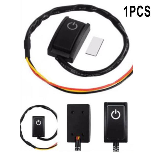 RV Car 12V/200mA 2.4W Car On/Off Push Button Switch Self Adhesive LED Lights